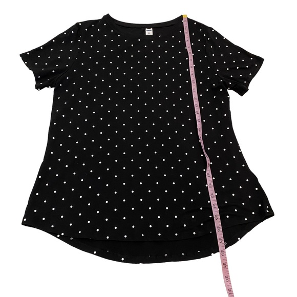 Old Navy Black & White Luxe Polka Dot Top, Size Large - Picture 5 of 10